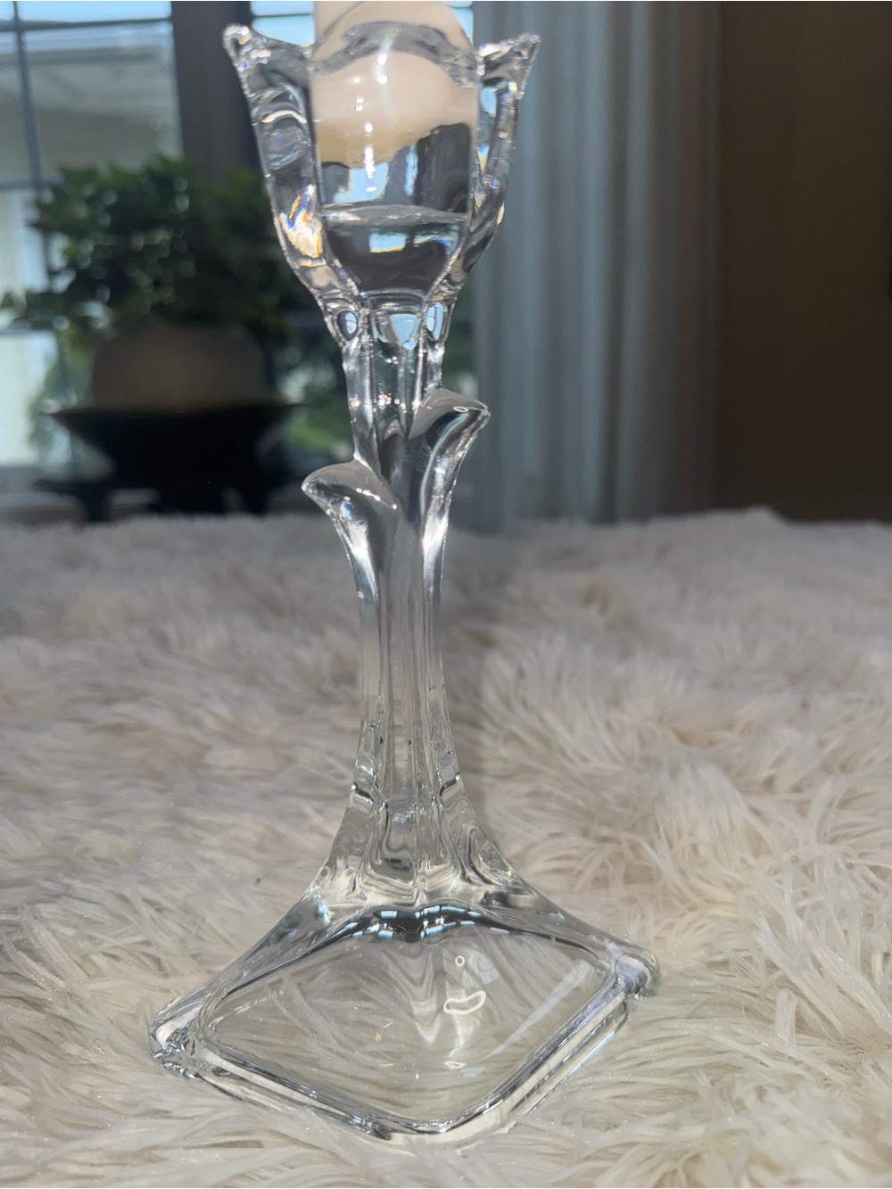 Vintage Toscany Classics Lead Crystal Tulip Candle Holder - Picture 4 of 6
